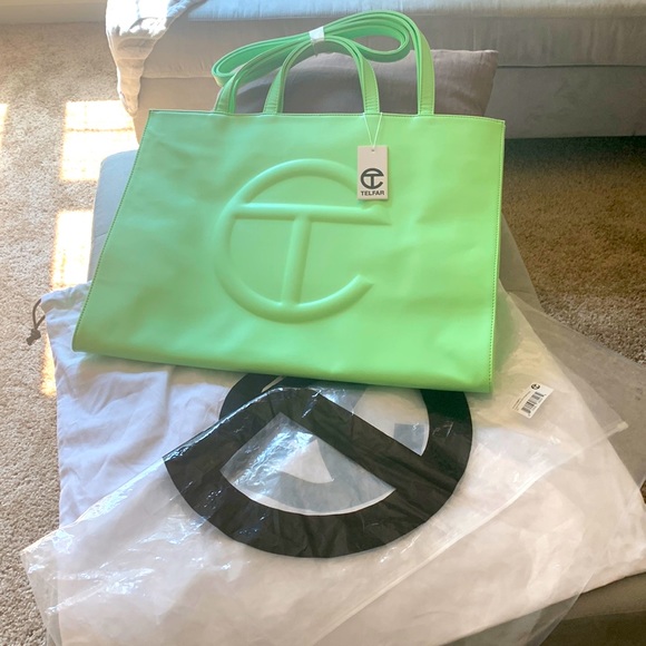Telfar Large Double Mint Shopping Bag - Brand New Never Carried - Picture 1 of 6